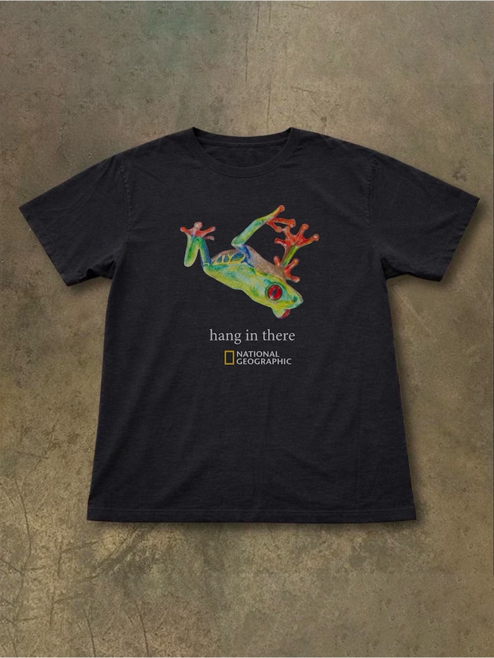 Hang In There Tree Frog Unisex Graphic Tee Naturecore Black